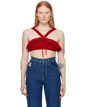Bode Red Ruffle Bra - Blue