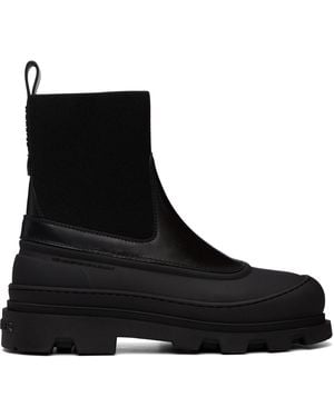 Moncler Vera Edge Leather Ankle Boots - Black