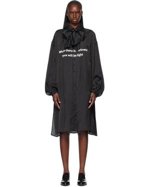 Yohji Yamamoto Message Scarf Shirt - Black