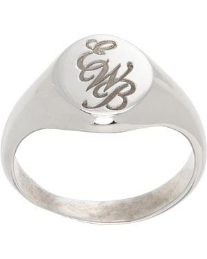 Ernest W. Baker 'Ewb' Signet Ring - Metallic