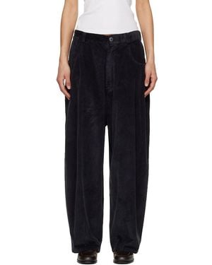 Cordera Corduroy Baggy Trousers - Black