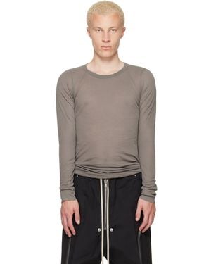 Rick Owens Tower Rib Ls T-Shirt - Grey