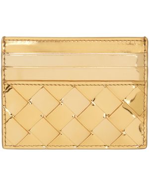 Bottega Veneta Intrecciato Card Holder - Metallic