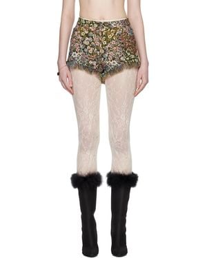 Valentino Gobelin Après L'Hiver Fiorellini Shorts - Black