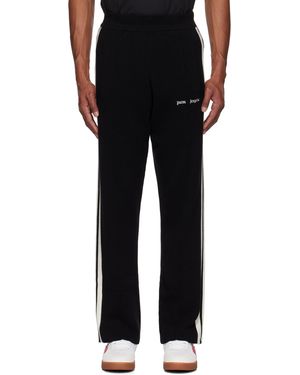 Palm Angels ブラック クラシック ロゴ ニット トラックパンツ