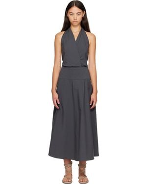 St. Agni Halter Circle Hem Midi Dress - Black