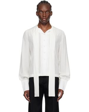 Enfants Riches Deprimes Off- Pussy Bow Shirt - White