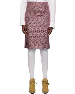 Dries Van Noten Jacquard Midi Skirt - Pink