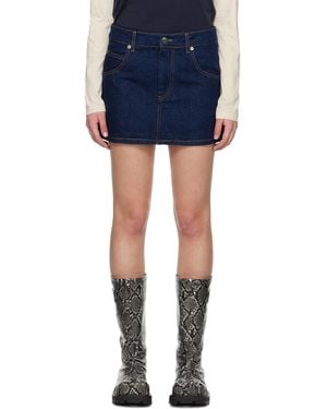 Charles Jeffrey Knit Patch Denim Miniskirt - Blue