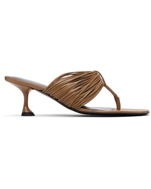 Proenza Schouler Cable T-Strap Heeled Sandals - Black