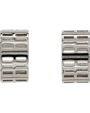 Balenciaga Nano Hoop Earrings - Metallic