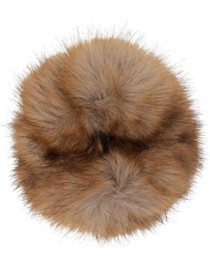 Balenciaga Holli Faux Fur Scrunchie - Brown