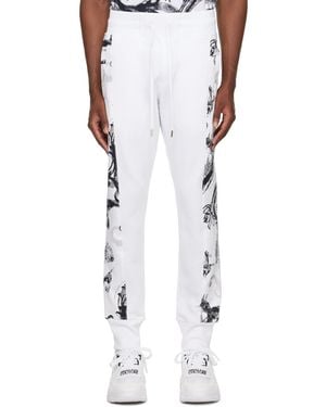 Versace Jeans Couture ホワイト Watercolor Couture スウェットパンツ