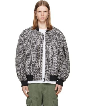 Balmain Monogram Bomber Jacket - Grey