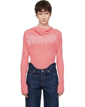 Jean Paul Gaultier 'The Gingham' Turtleneck - Red
