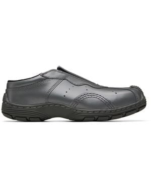 Dr. Martens Aurix Satin Finish Leather Mule Loafers - Grey