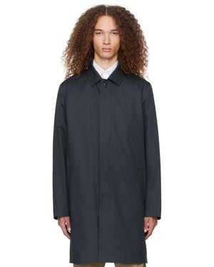 Sunspel Buttoned Coat - Blue