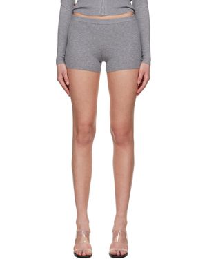 Miaou Knit Booty Shorts - Black