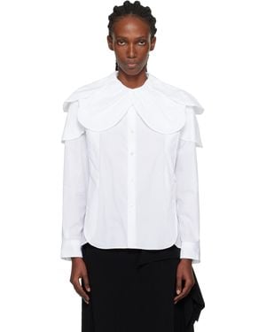 Noir Kei Ninomiya Flower Collar Shirt - White