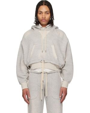 R13 Cinched Hem Popover Hoodie - Natural