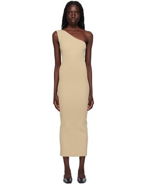 TOTEME Toteme Beige Single-shoulder Maxi Dress - Black