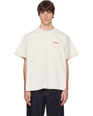 Charles Jeffrey T-Shirt Blanc Cassé À Logos Imprimés