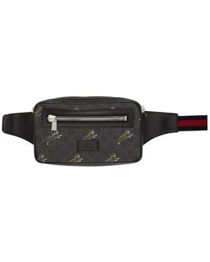 Gucci Black GG Tiger Belt Bag