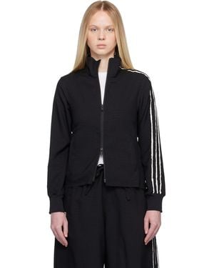 Y-3 Sport Uniform Raw Cut 3 Stripes Track Jacket - Black
