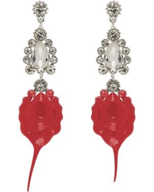 OTTOLINGER Boucles D'Oreilles Chandelier À Breloque Enduite - Rouge