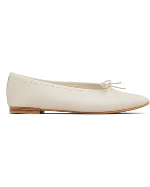 Repetto Taupe Lilouh Almond Toe Ballerina Flats - Black