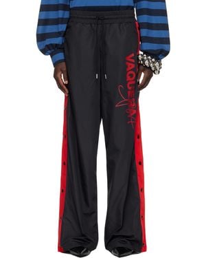 VAQUERA Pantalon De Survêtement Noir À Boutons-Pression - Bleu