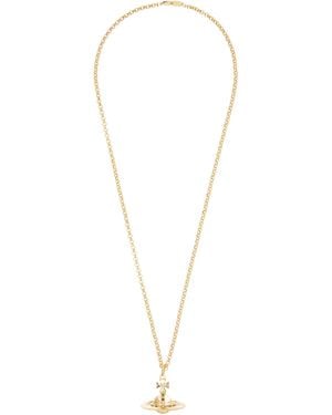 Vivienne Westwood ゴールド New Small Orb ペンダント ネックレス - ブラック