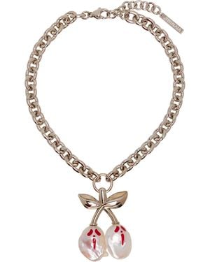 Jiwinaia Collier Urlo À Pendentif De Cerises Modifiées Exclusif À Ssense - Neutre