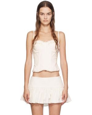 Mirror Palais Pocket Full Of Posies Bustier - White