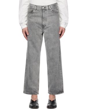 YLÈVE Ylève baggy Fade Jeans - Grey