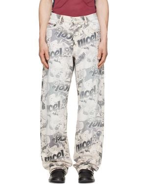 Martine Rose 5 Pocket Relaxed Fit Jeans - Grey