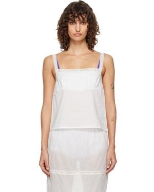 Fruity Booty Lace-Trim Camisole - White