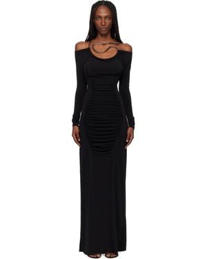 Coperni Cut-Out C-Logo Maxi Dress - Black