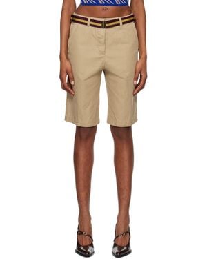Dries Van Noten ベルト ショートパンツ - ナチュラル