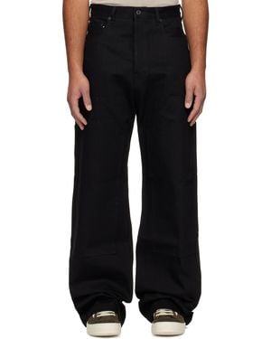 Rick Owens Concordians Strobe Double Knee Jeans - Black