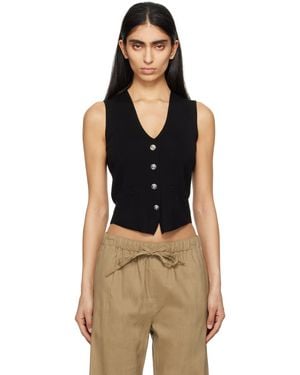 Rag & Bone Ella Merino Wool-Blend Jumper Vest - Black