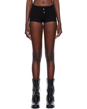 Frankie's Bikinis Bella Hadid Edition Bradley Knit Booty Shorts - Black