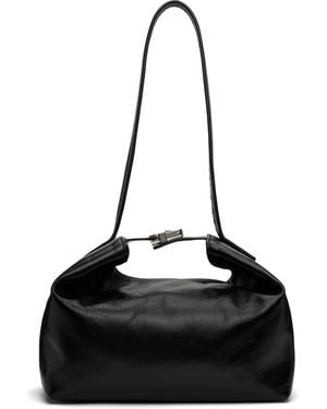 BY FAR Bea Creased Leather Bag - Black