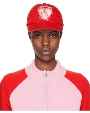 we11done Character Print Cap - Red