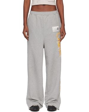 Maison Mihara Yasuhiro University Print Joggers - White