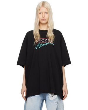 【VETEMENTS】lized Wrinkled Not Mom's Favorite Tシャツ VETEMENTS Black Metalized Wrinkled 'Not Mom's Favorite' T