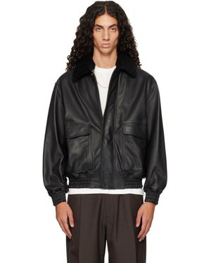Arma Blouson Aviateur Bari Noir En Cuir