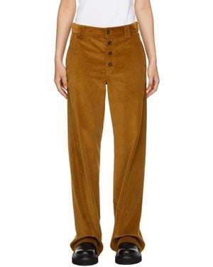 Commission Tan Twisted Trousers - Yellow