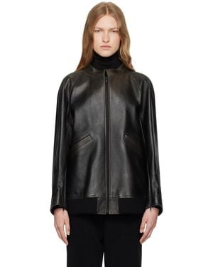 The Row Kengia Leather Jacket - Black