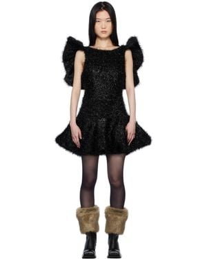PAULA CANOVAS DEL VAS Puff Minidress - Black